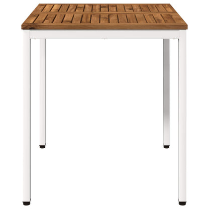 Tuindiner tafel Natuurlijk en Wit 70 x 68,5 x 75 cm