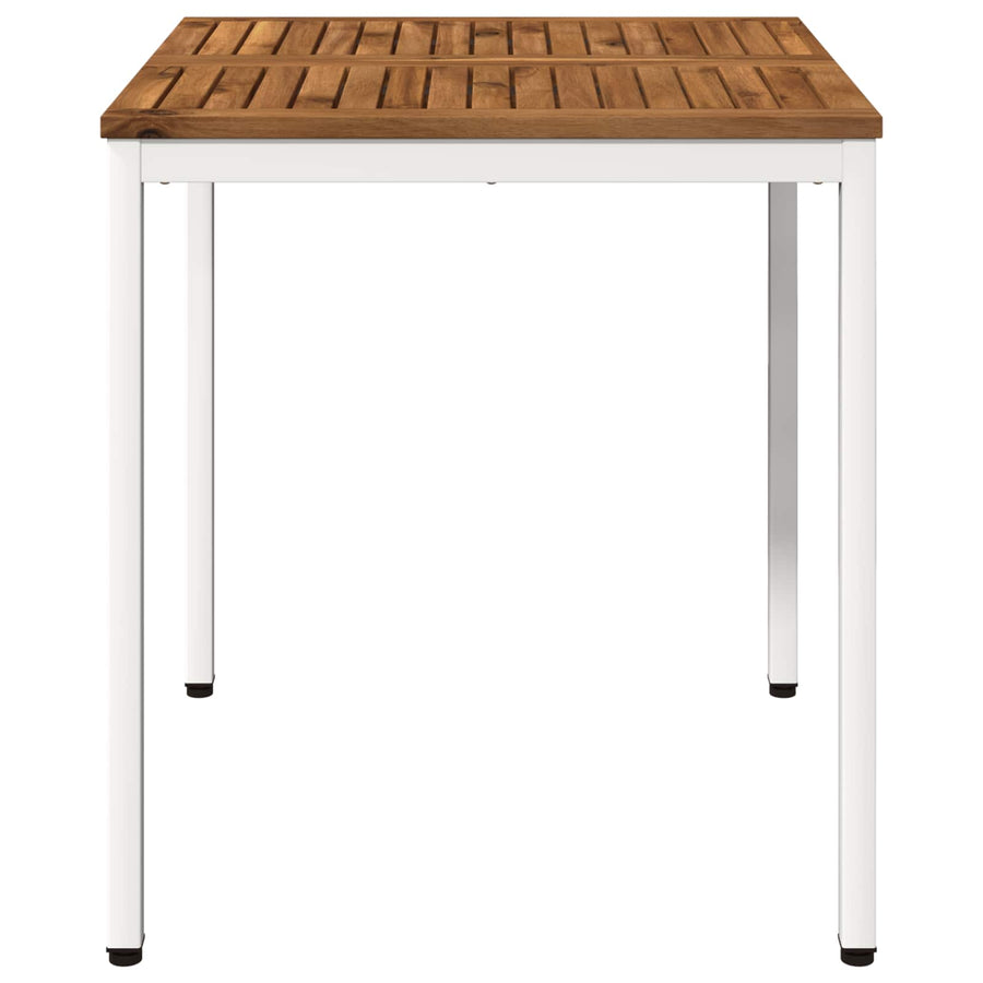 Tuindiner tafel Natuurlijk en Wit 70 x 68,5 x 75 cm