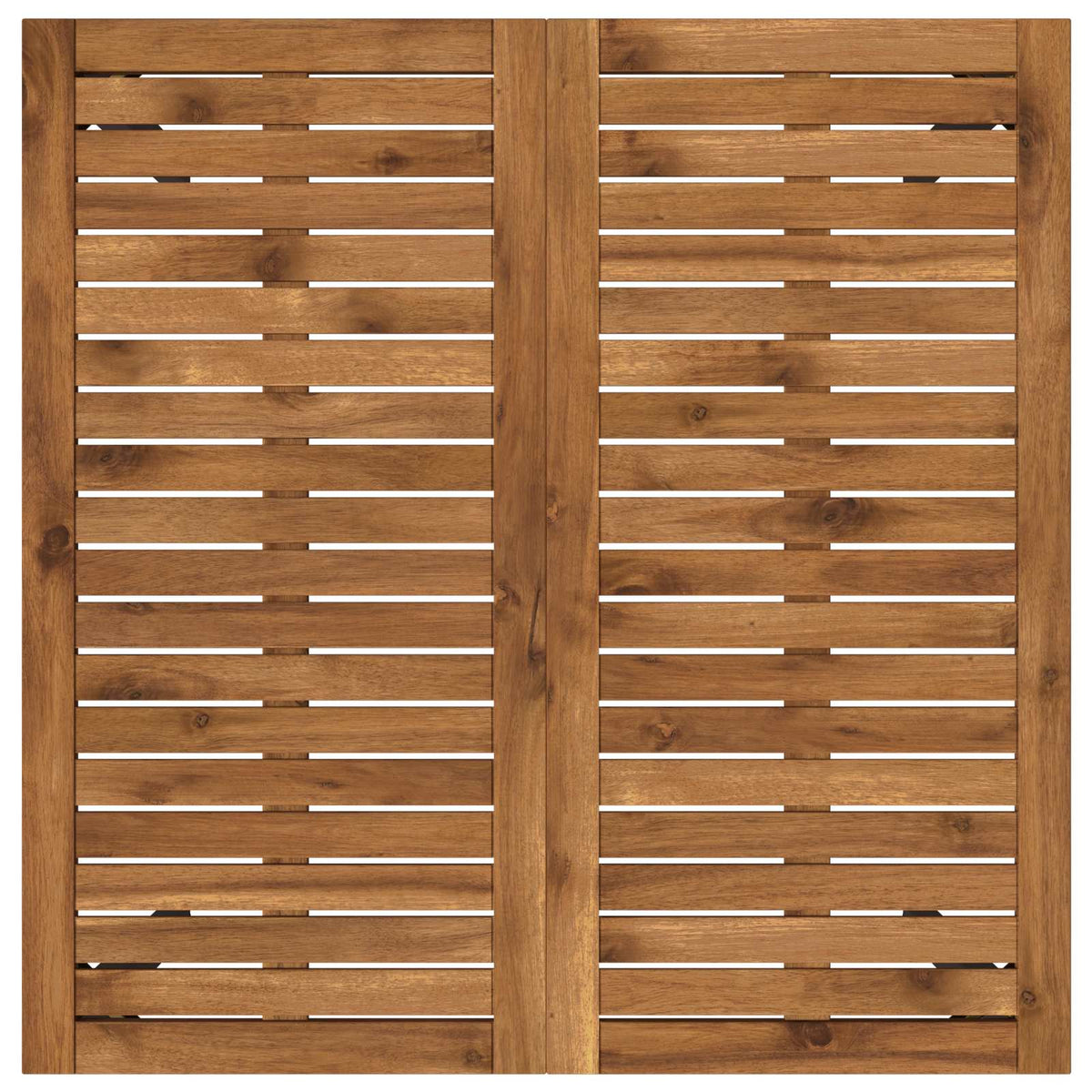 Tuindiner tafel Naturel en Zwart 80 x 80,5 x 75 cm