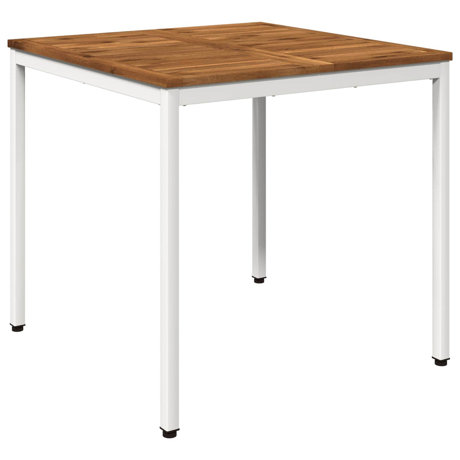 Tuindiner tafel Natuurlijk en Wit 80 x 80,5 x 75 cm