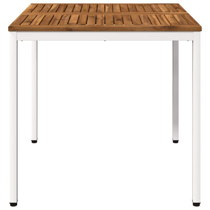 Tuindiner tafel Natuurlijk en Wit 80 x 80,5 x 75 cm