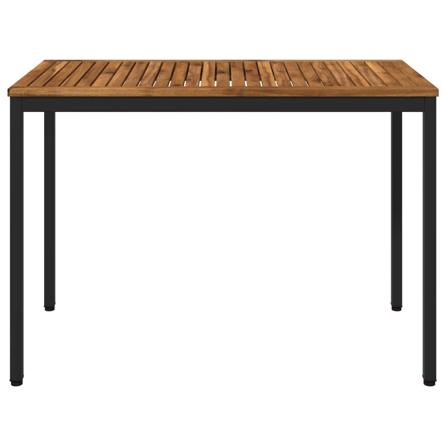 Tuindiner tafel Naturel en Zwart 108,5 x 55 x 75 cm