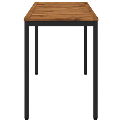 Tuindiner tafel Naturel en Zwart 108,5 x 55 x 75 cm