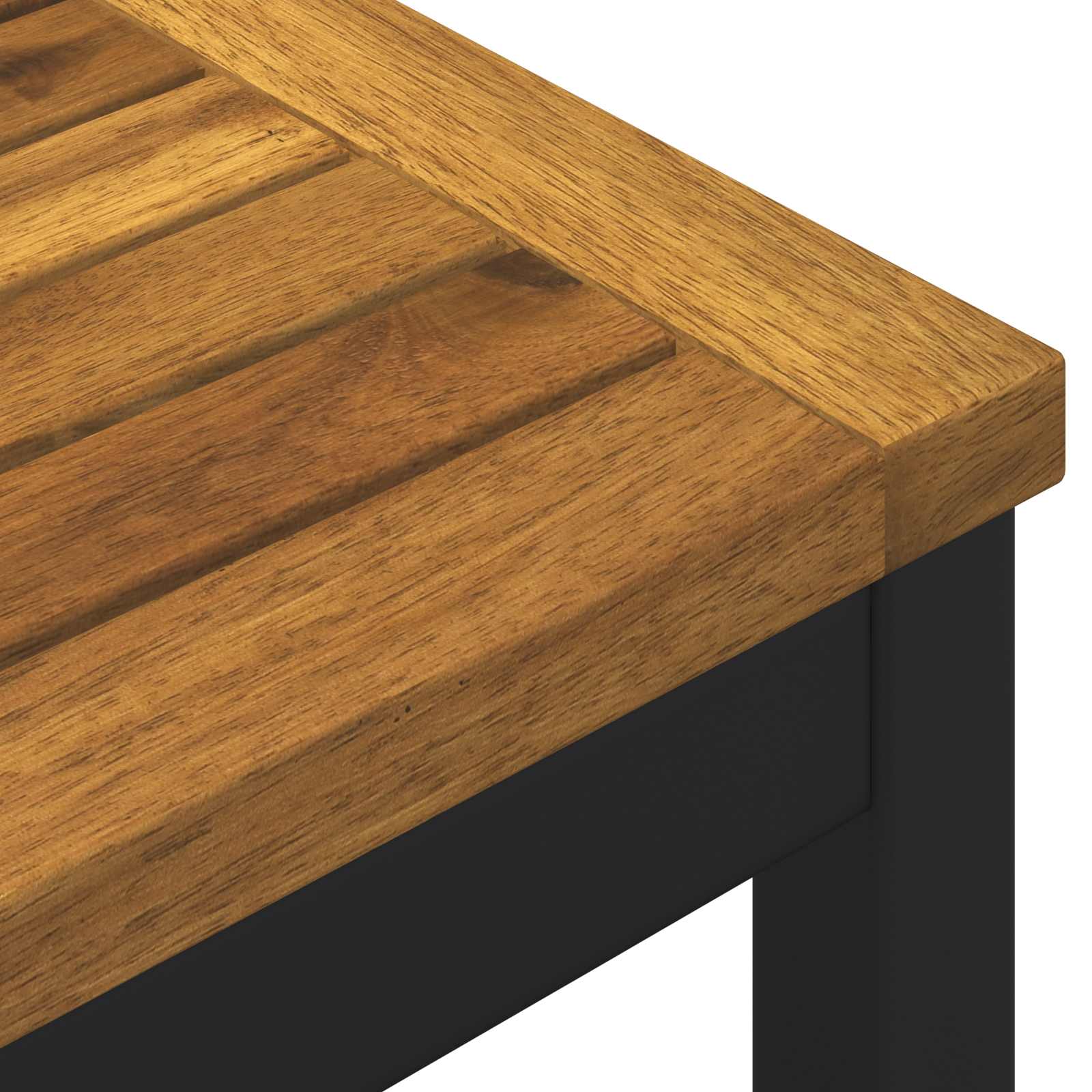 Tuindiner tafel Naturel en Zwart 110 x 108,5 x 75 cm