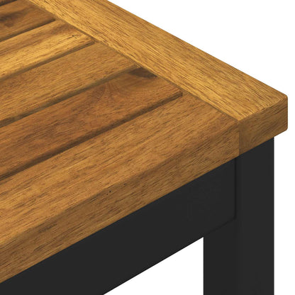 Tuindiner tafel Naturel en Zwart 110 x 108,5 x 75 cm