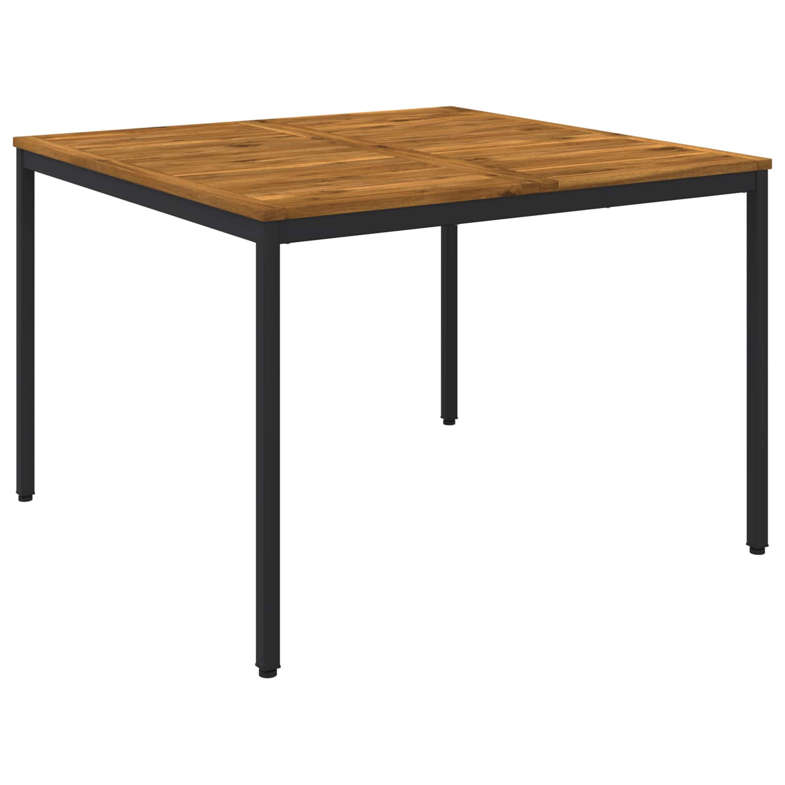 Tuindiner tafel Naturel en Zwart 110 x 108,5 x 75 cm
