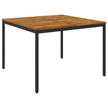 Tuindiner tafel Naturel en Zwart 110 x 108,5 x 75 cm