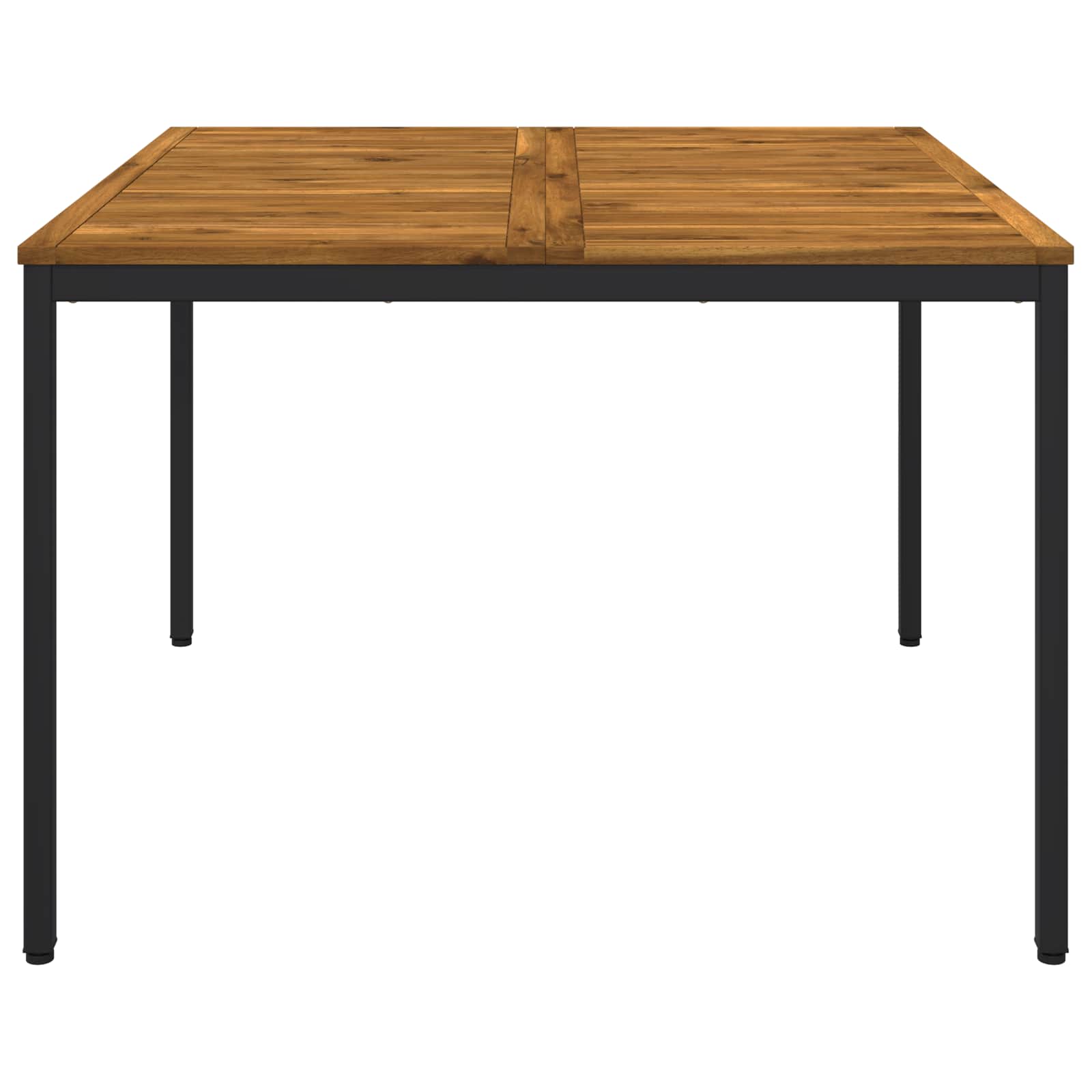 Tuindiner tafel Naturel en Zwart 110 x 108,5 x 75 cm
