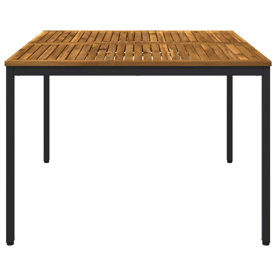 Tuindiner tafel Naturel en Zwart 110 x 108,5 x 75 cm
