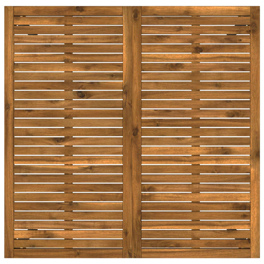 Tuindiner tafel Naturel en Zwart 110 x 108,5 x 75 cm