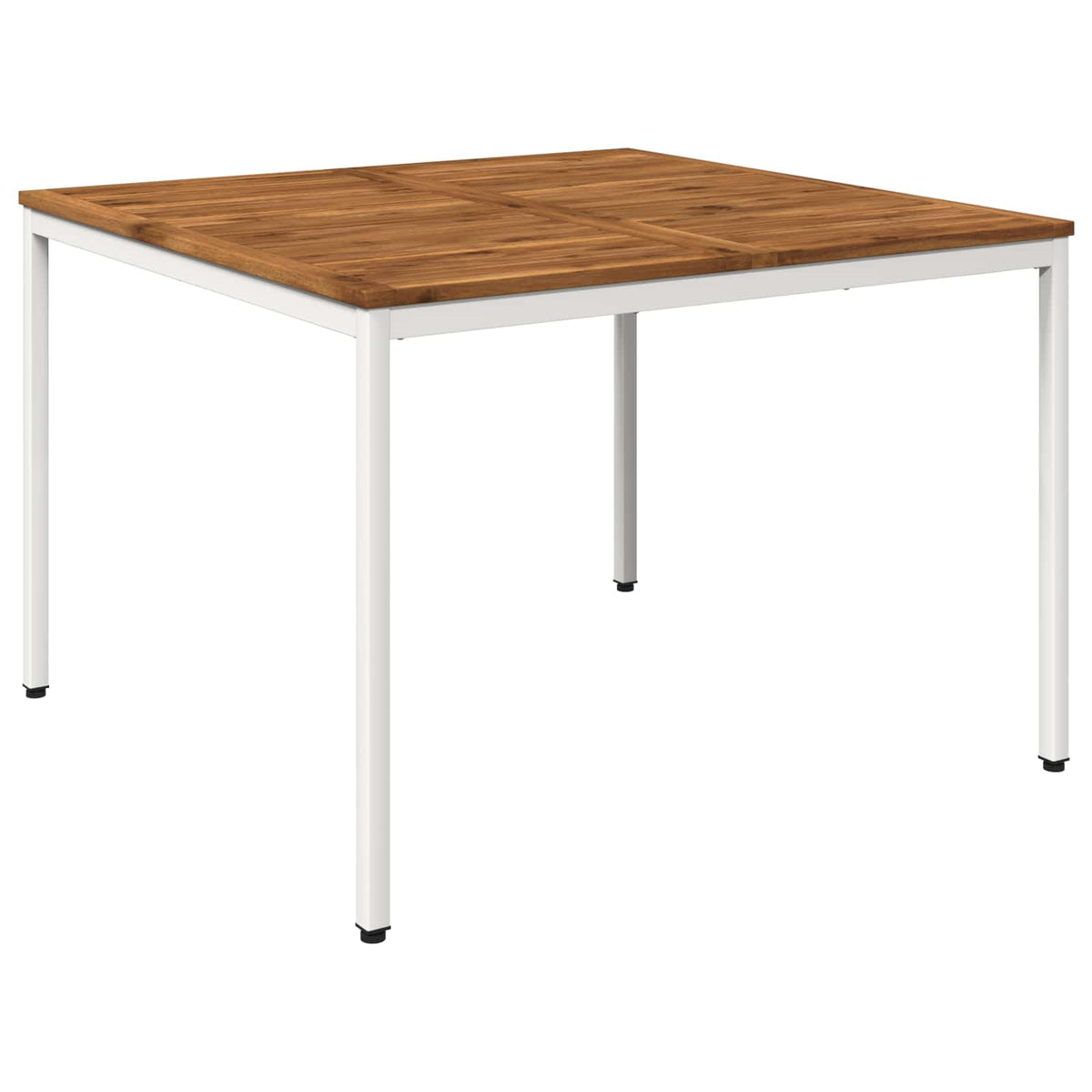 Tuindiner tafel Natuurlijk en Wit 110 x 108,5 x 75 cm