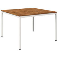 Tuindiner tafel Natuurlijk en Wit 110 x 108,5 x 75 cm