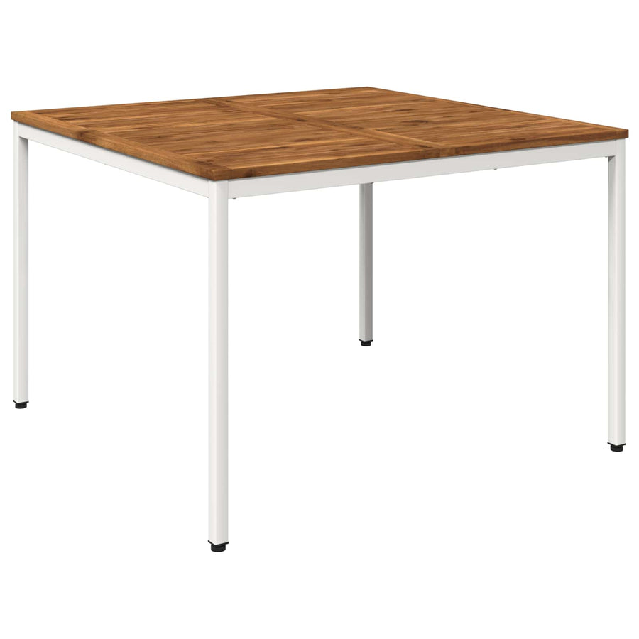 Tuindiner tafel Natuurlijk en Wit 110 x 108,5 x 75 cm