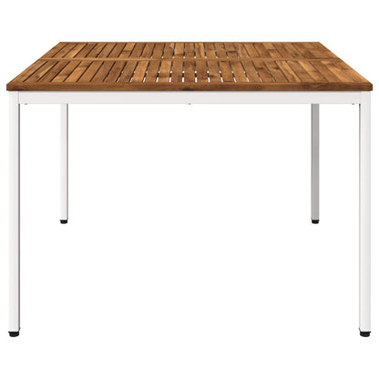 Tuindiner tafel Natuurlijk en Wit 110 x 108,5 x 75 cm