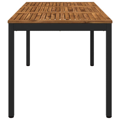 Tuindiner tafel Naturel en Zwart 141 x 80,5 x 75 cm