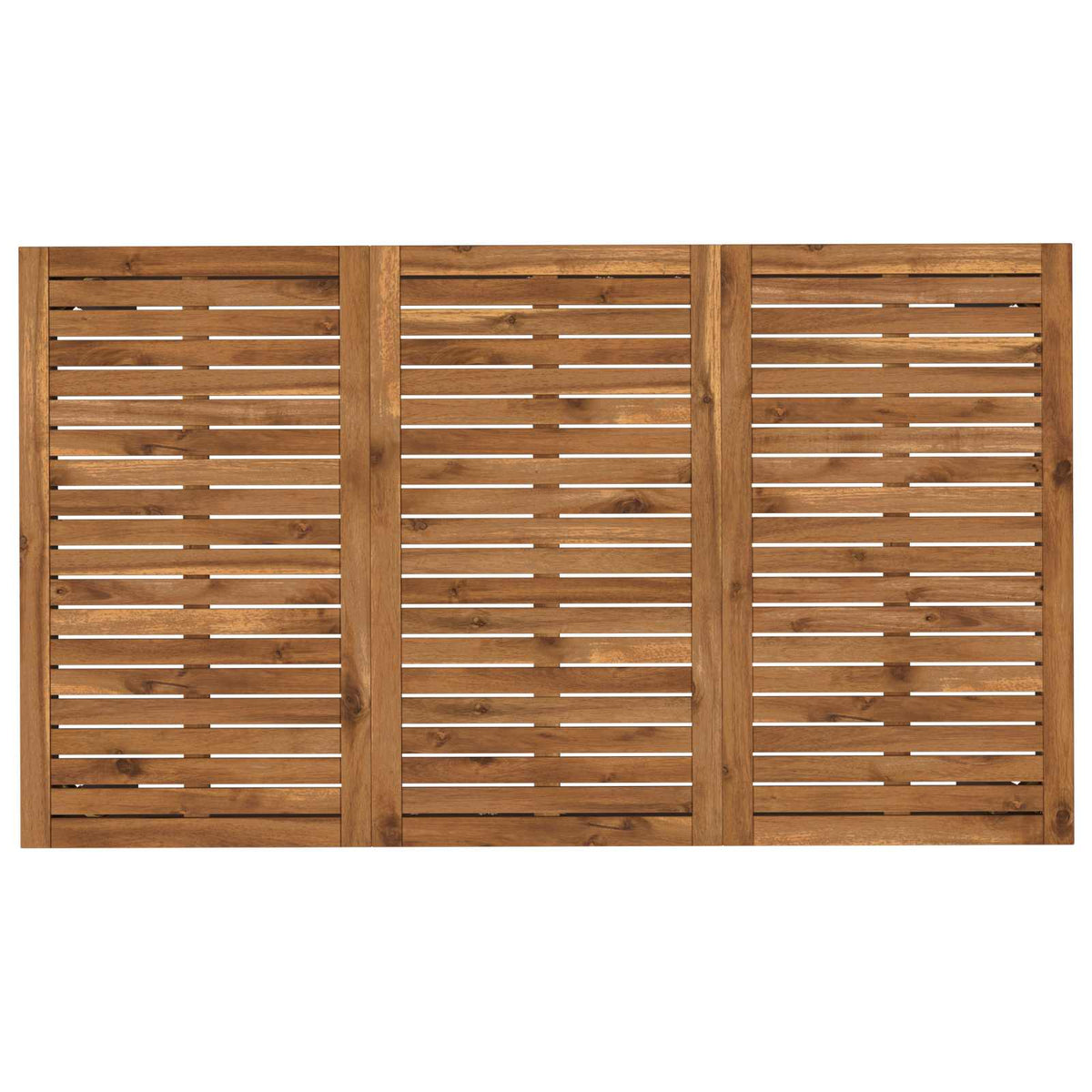 Tuindiner tafel Naturel en Zwart 141 x 80,5 x 75 cm