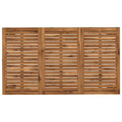 Tuindiner tafel Naturel en Zwart 141 x 80,5 x 75 cm