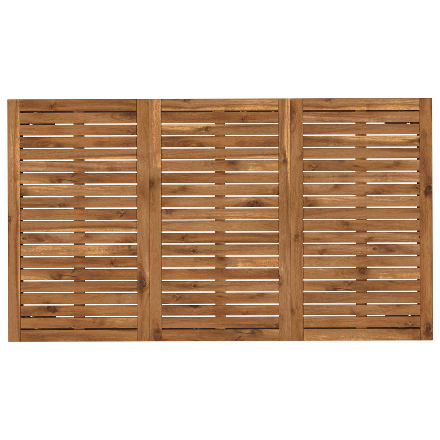 Tuindiner tafel Naturel en Zwart 141 x 80,5 x 75 cm