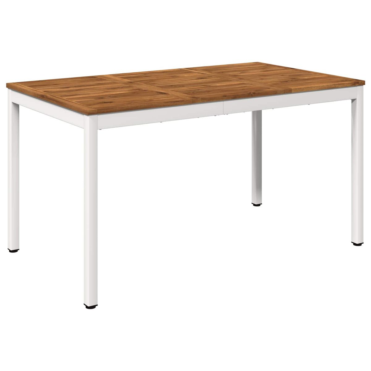 Tuindiner tafel Natuurlijk en Wit 141 x 80,5 x 75 cm