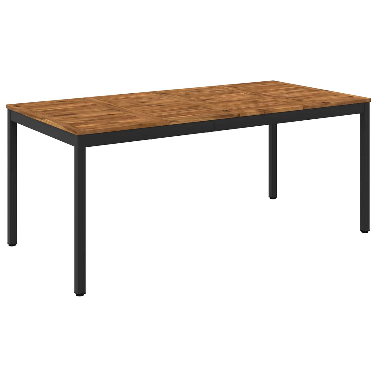 Tuindiner tafel Naturel en Zwart 147 x 88,5 x 75 cm