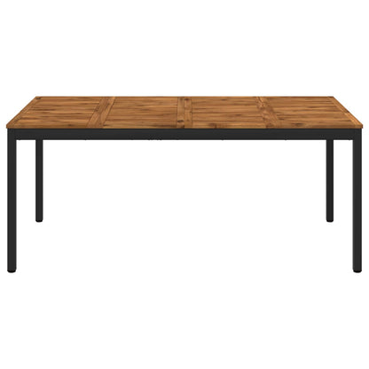 Tuindiner tafel Naturel en Zwart 147 x 88,5 x 75 cm