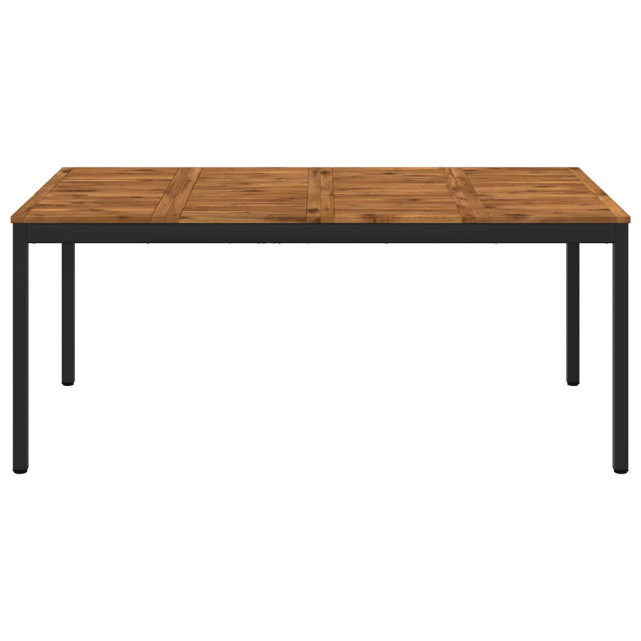 Tuindiner tafel Naturel en Zwart 147 x 88,5 x 75 cm