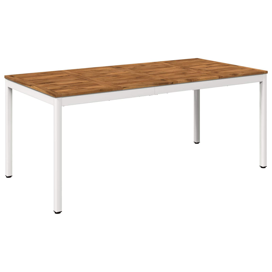 Tuindiner tafel Natuurlijk en Wit 147 x 88,5 x 75 cm