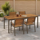 Eettafel massief acaciahout 147x88.5x75 cm