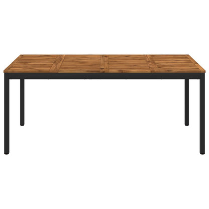 Tuindiner tafel Naturel en Zwart 180 x 88,5 x 75 cm