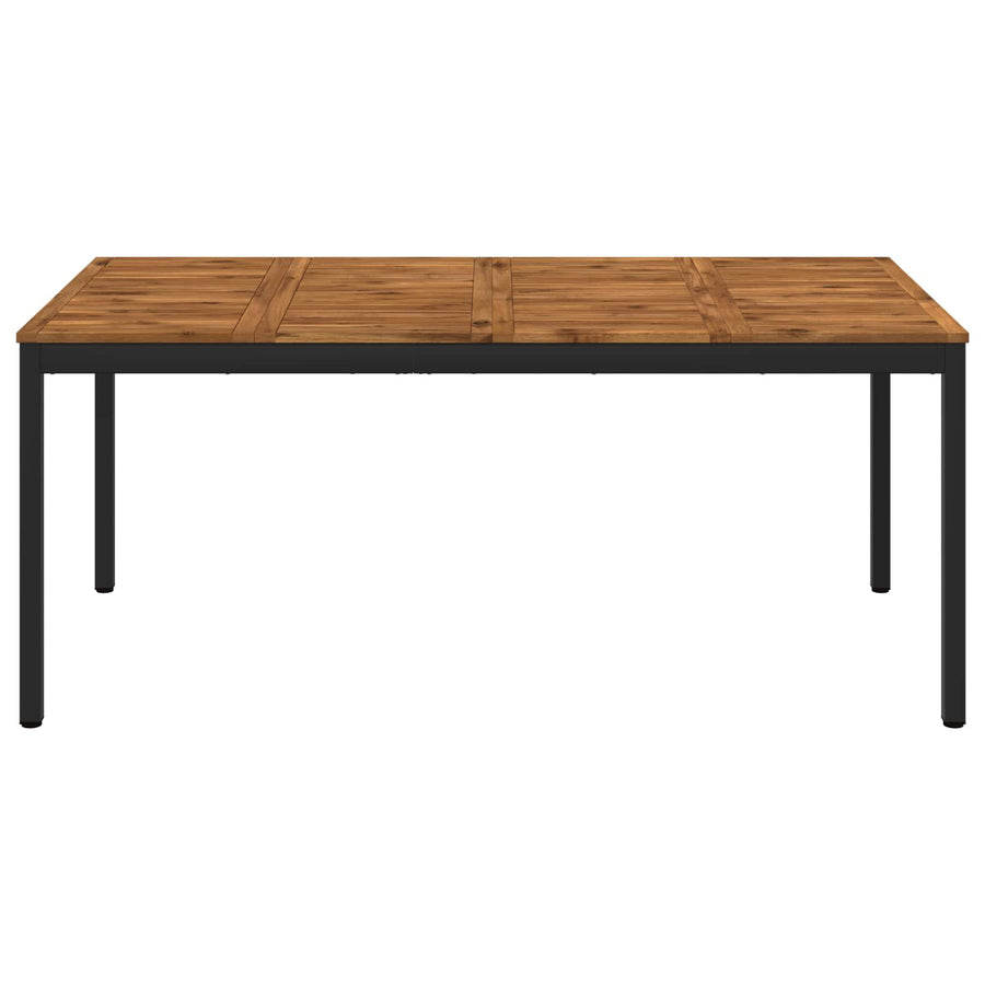 Tuindiner tafel Naturel en Zwart 180 x 88,5 x 75 cm