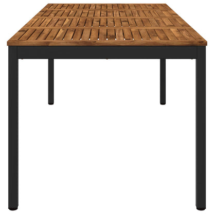 Tuindiner tafel Naturel en Zwart 180 x 88,5 x 75 cm