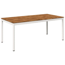 Tuindiner tafel Natuurlijk en Wit 180 x 88,5 x 75 cm