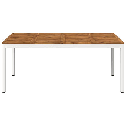 Tuindiner tafel Natuurlijk en Wit 180 x 88,5 x 75 cm
