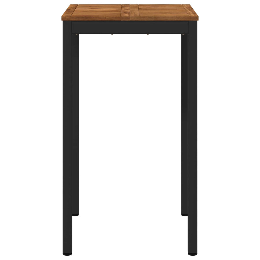 Tuinbar Tafel Naturel en Zwart 60 x 60,5 x 105 cm