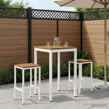 Tuinbar Tafel Natuurlijk en Wit 60 x 60,5 x 105 cm