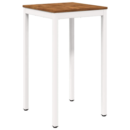 Tuinbar Tafel Natuurlijk en Wit 60 x 60,5 x 105 cm