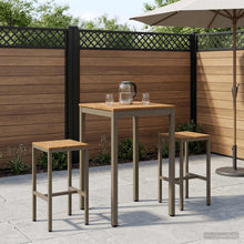 Tuinbar Tafel Natuurlijk en Koffie 60 x 60,5 x 105 cm