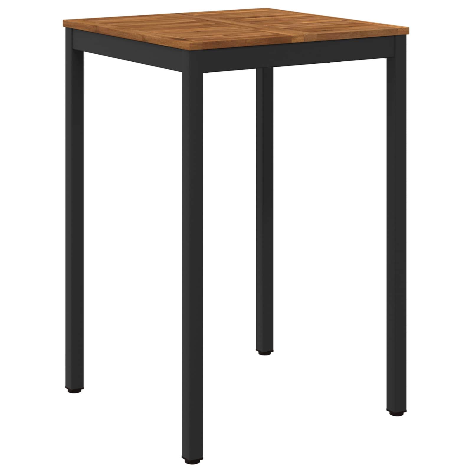 Tuinbar Tafel Naturel en Zwart 70 x 68,5 x 105 cm