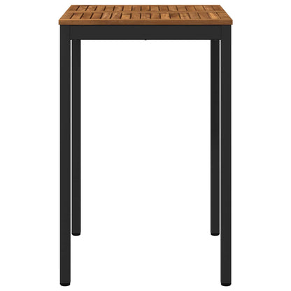 Tuinbar Tafel Naturel en Zwart 70 x 68,5 x 105 cm
