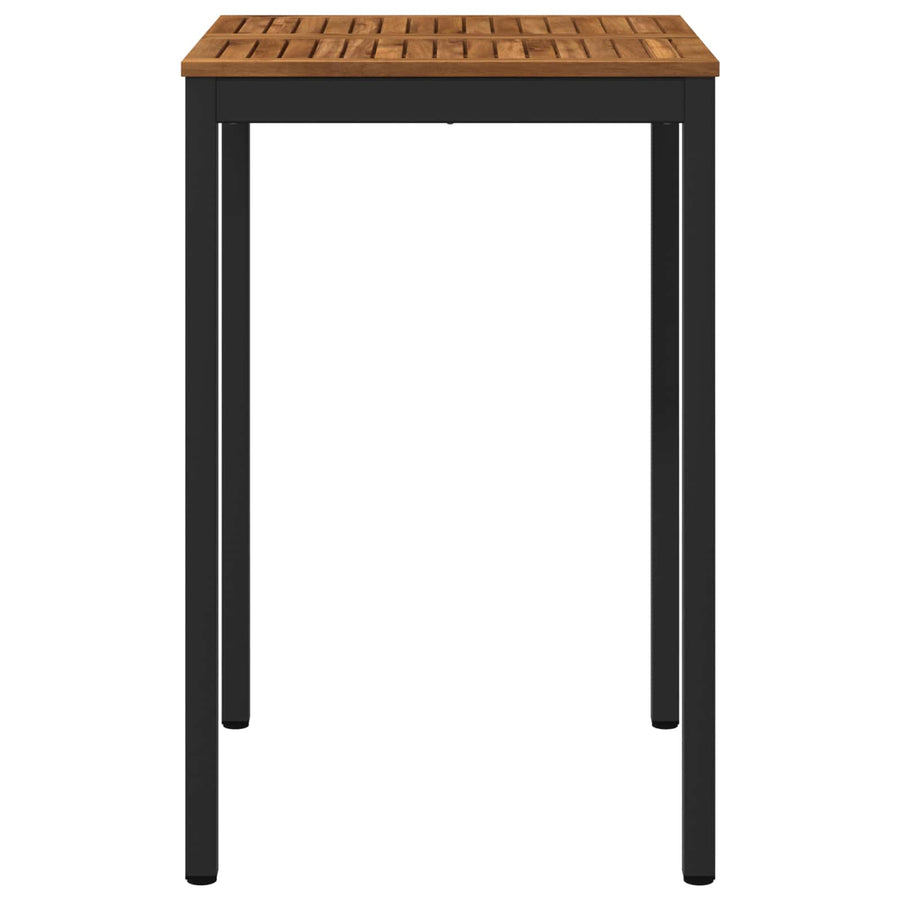 Tuinbar Tafel Naturel en Zwart 70 x 68,5 x 105 cm