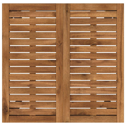 Tuinbar Tafel Naturel en Zwart 70 x 68,5 x 105 cm