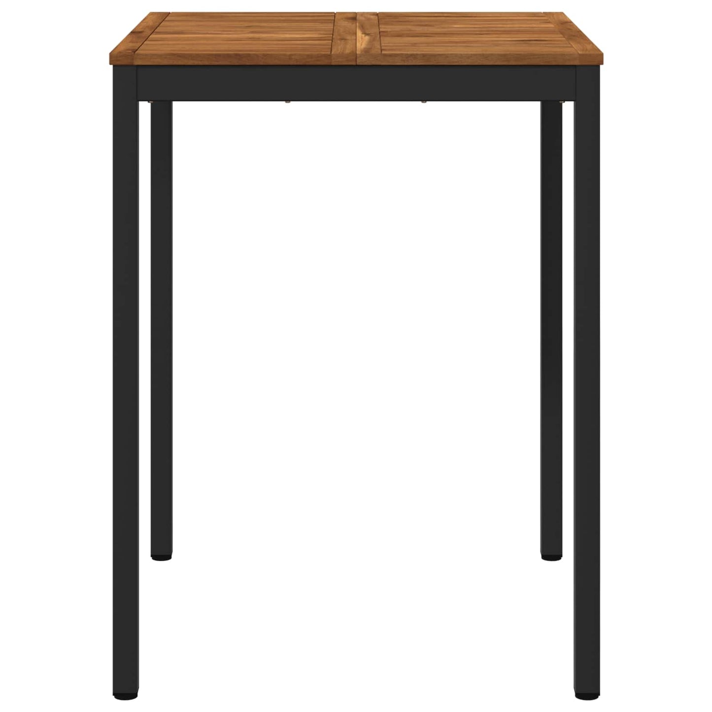 Tuinbar Tafel Naturel en Zwart 80 x 80,5 x 105 cm