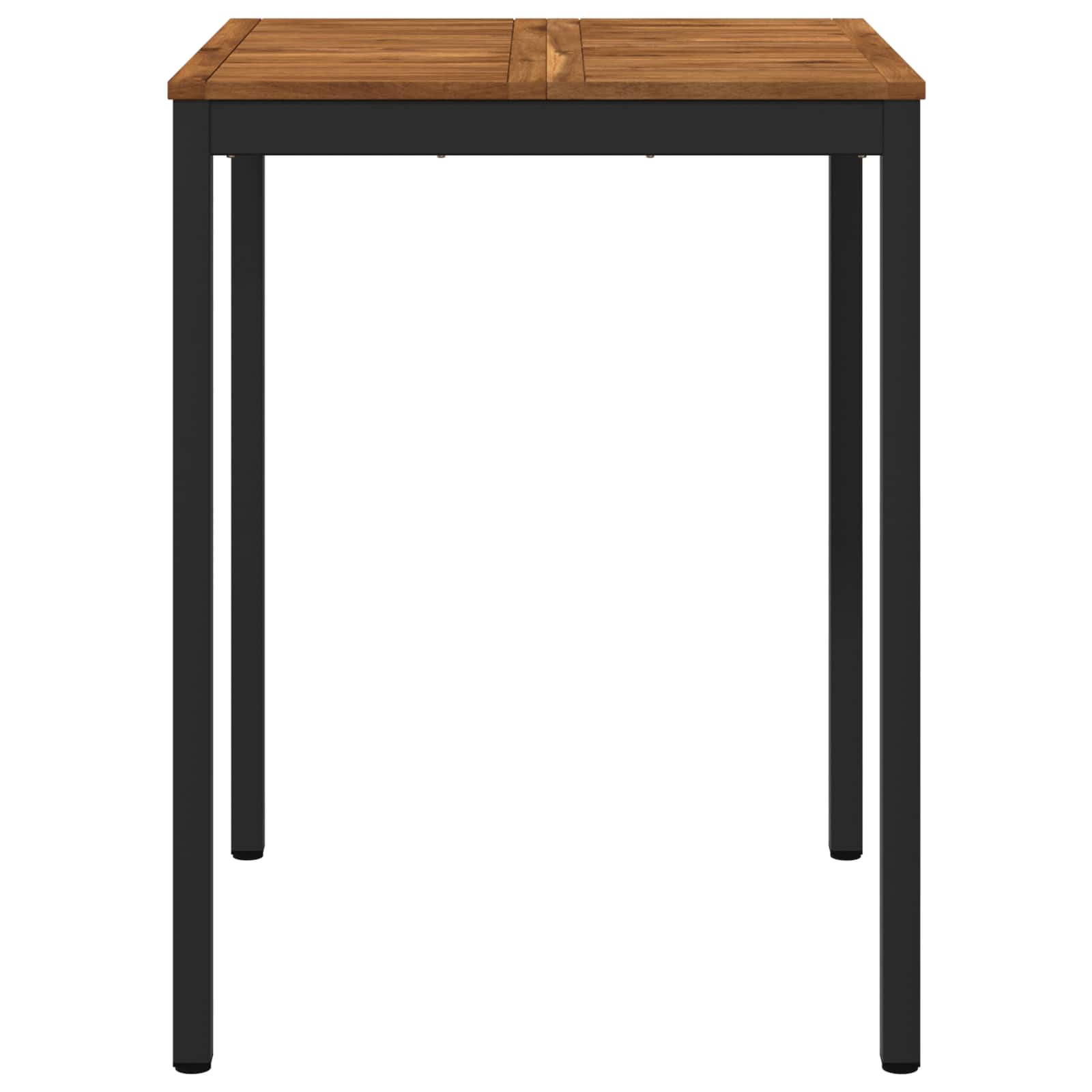 Tuinbar Tafel Naturel en Zwart 80 x 80,5 x 105 cm