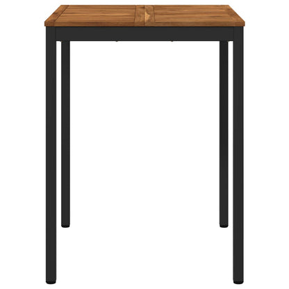 Tuinbar Tafel Naturel en Zwart 80 x 80,5 x 105 cm