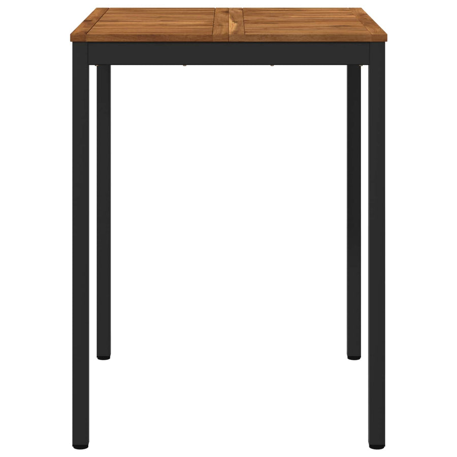 Tuinbar Tafel Naturel en Zwart 80 x 80,5 x 105 cm