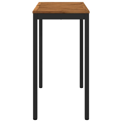Tuinbar Tafel Naturel en Zwart 108,5 x 55 x 105 cm