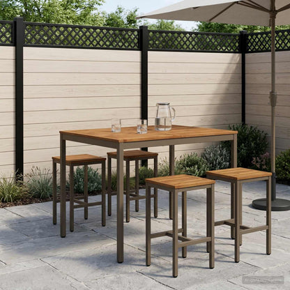 Tuinbar Tafel Natuurlijk en Koffie 110 x 108,5 x 105 cm