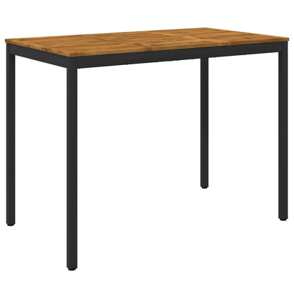 Tuinbar Tafel Naturel en Zwart 141 x 80,5 x 105 cm