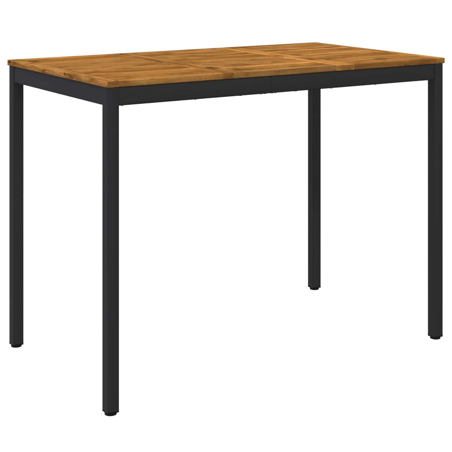 Tuinbar Tafel Naturel en Zwart 141 x 80,5 x 105 cm