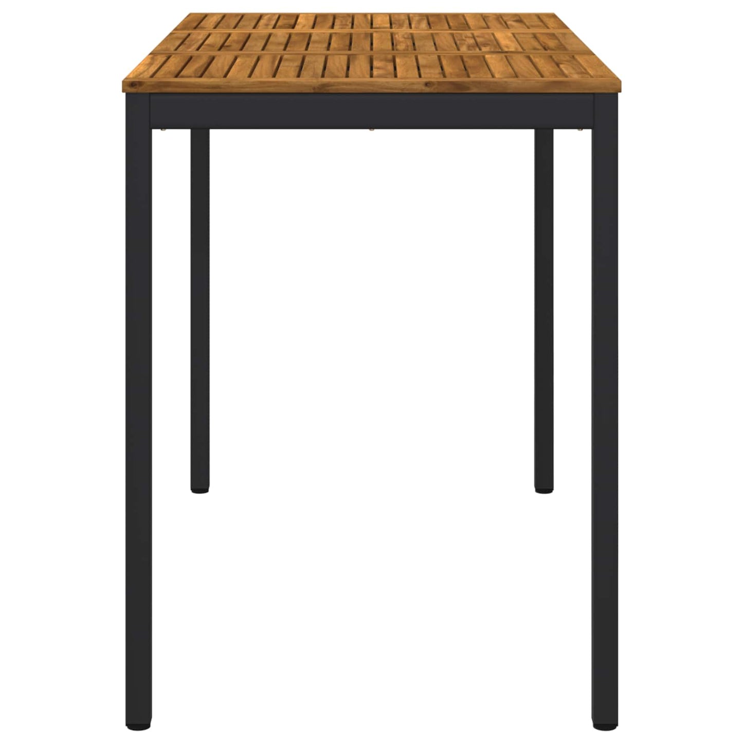 Tuinbar Tafel Naturel en Zwart 141 x 80,5 x 105 cm